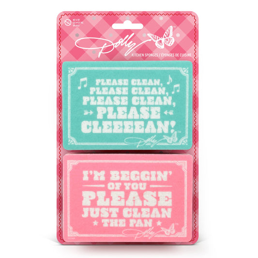Fred & Friends - Dolly Parton Jolene Kitchen Sponges, Set of 2