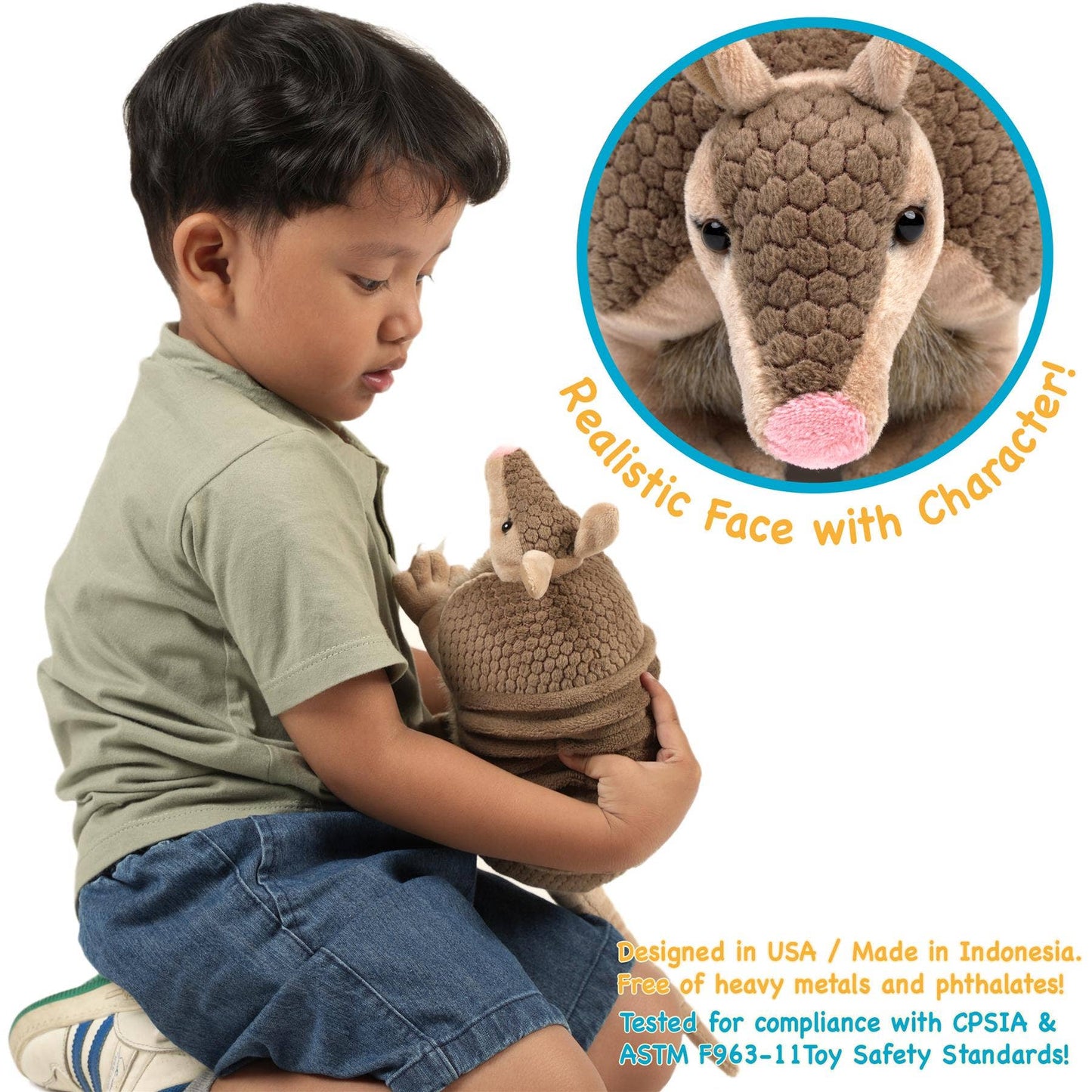 VIAHART Toy Co. - Mike The Armadillo - 10 Inch Stuffed Animal Plush