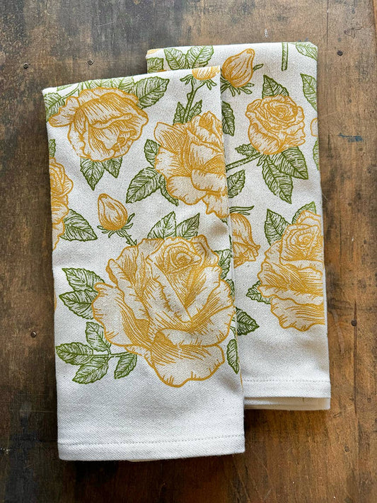 SOUTHERN FRIED DESIGN BARN - Yellow Rose Kitchen Towel