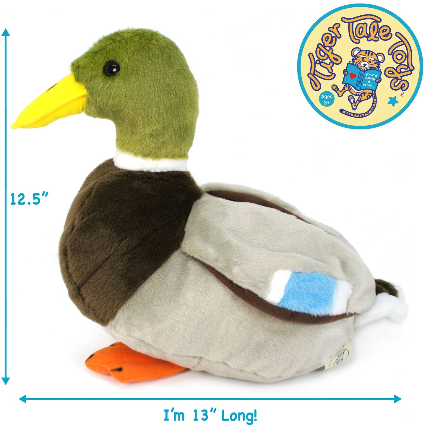 VIAHART Toy Co. - Dakota The Duck | 13 Inch Stuffed Animal Plush