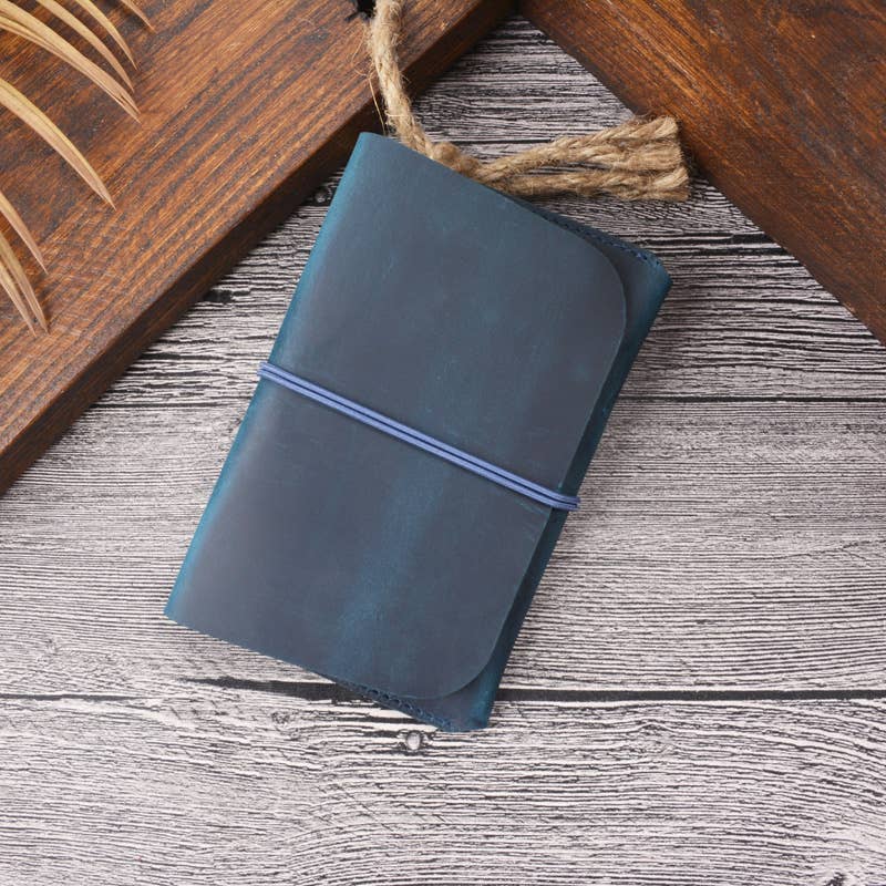 American Leather Goods - Passport Cover, Genuine Leather Passport Holder With Strap: Dark Brown