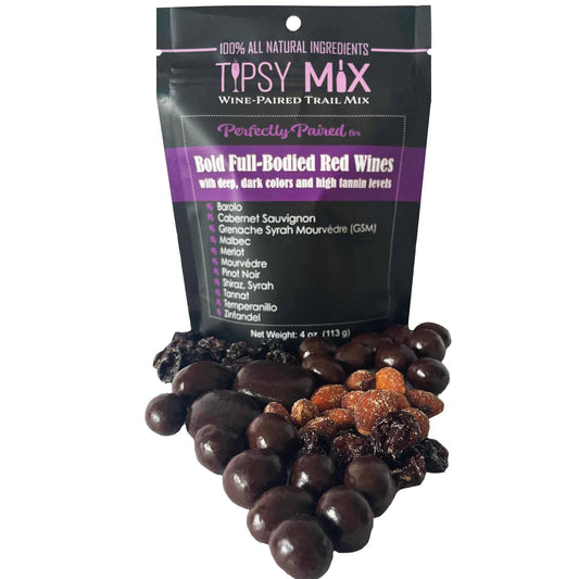 Tipsy Mix - Wine-Paired Trail Mix: Bold Full-Bodied Red Wines