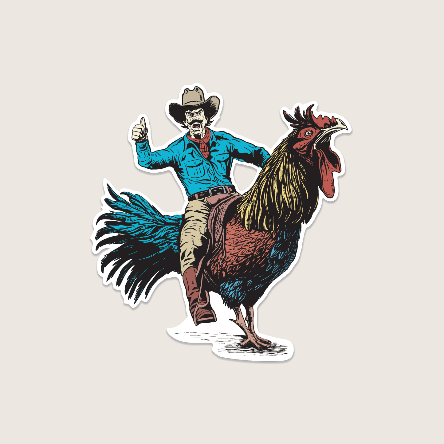 Cowboy Cool - Rooster Roundup Sticker