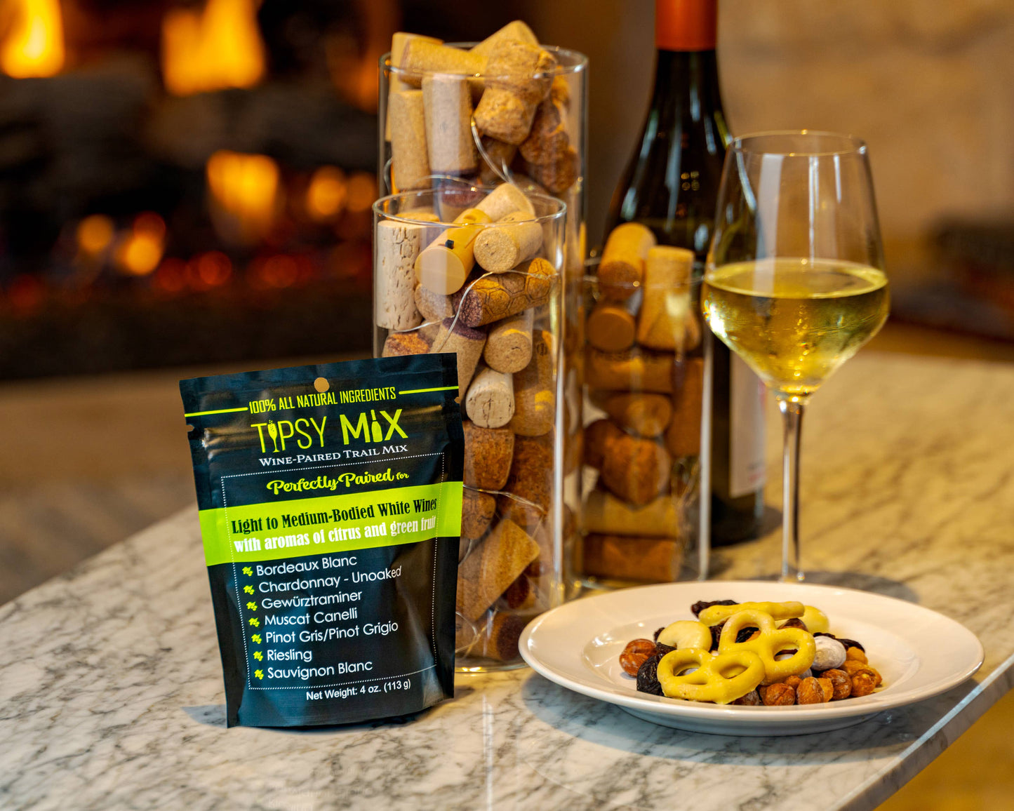 Tipsy Mix - Wine-Paired Trail Mix: Light to Medium-Bodied White Wines