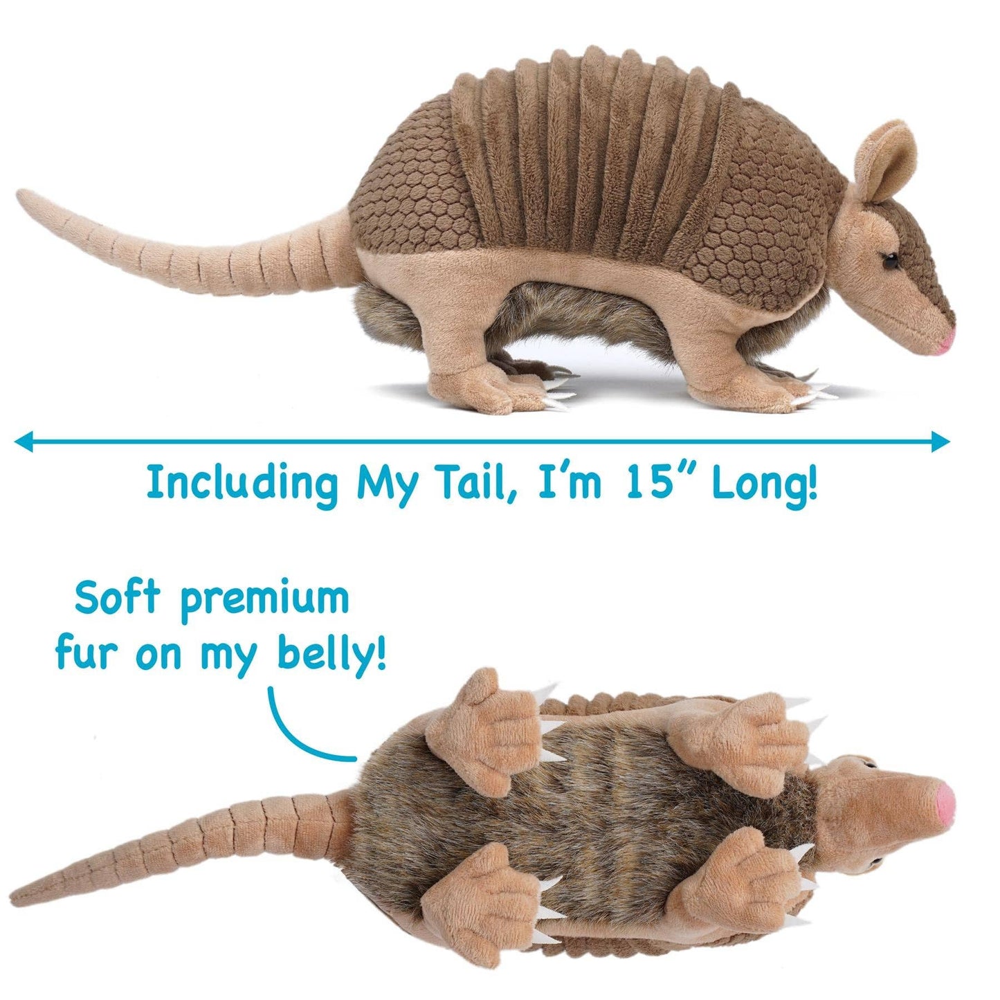VIAHART Toy Co. - Mike The Armadillo - 10 Inch Stuffed Animal Plush