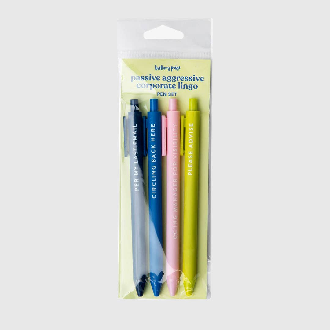 Brittany Paige - Passive Aggressive Corporate Lingo Jotter Pen Set