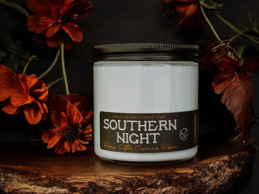 Seventh House Candle - SOUTHERN NIGHT - Jasmine, Poppy & Cotton Candle