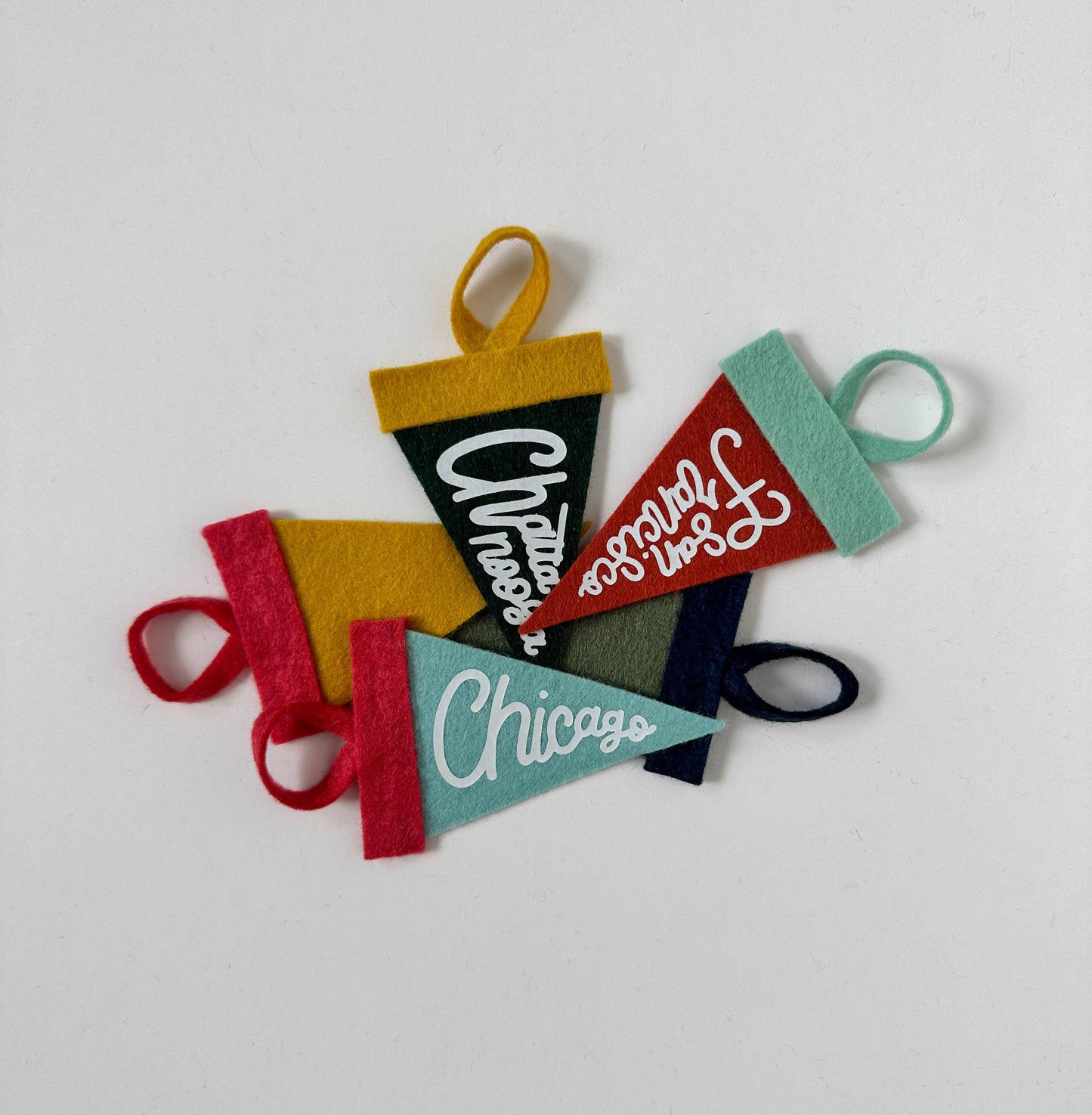 traveldashery - Custom mini pennant : classic colors: Default : mixed (one of each color)