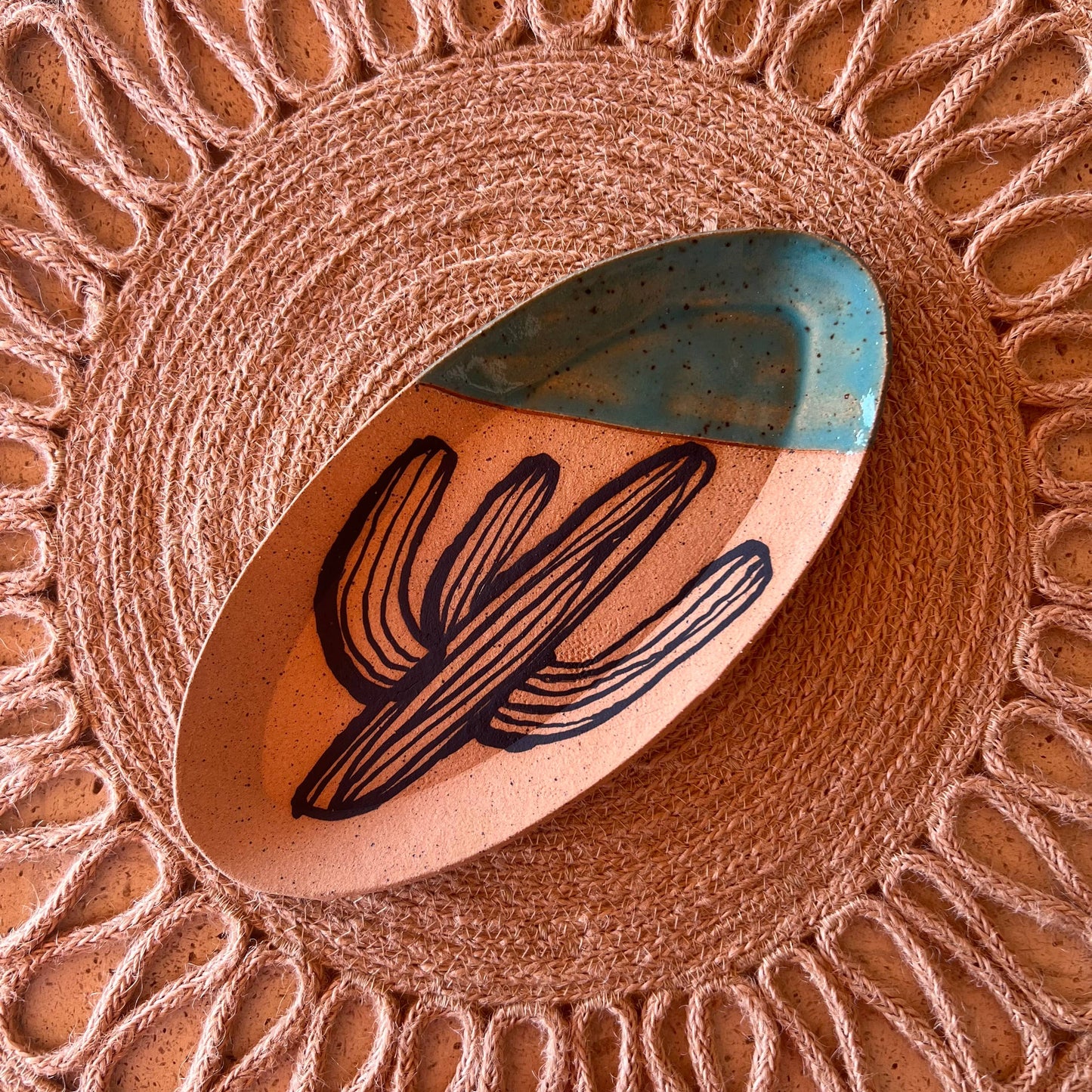 Tough Kitty Designs - Cacti Oval Trinket Dishes: Organ Pipe/Metallic