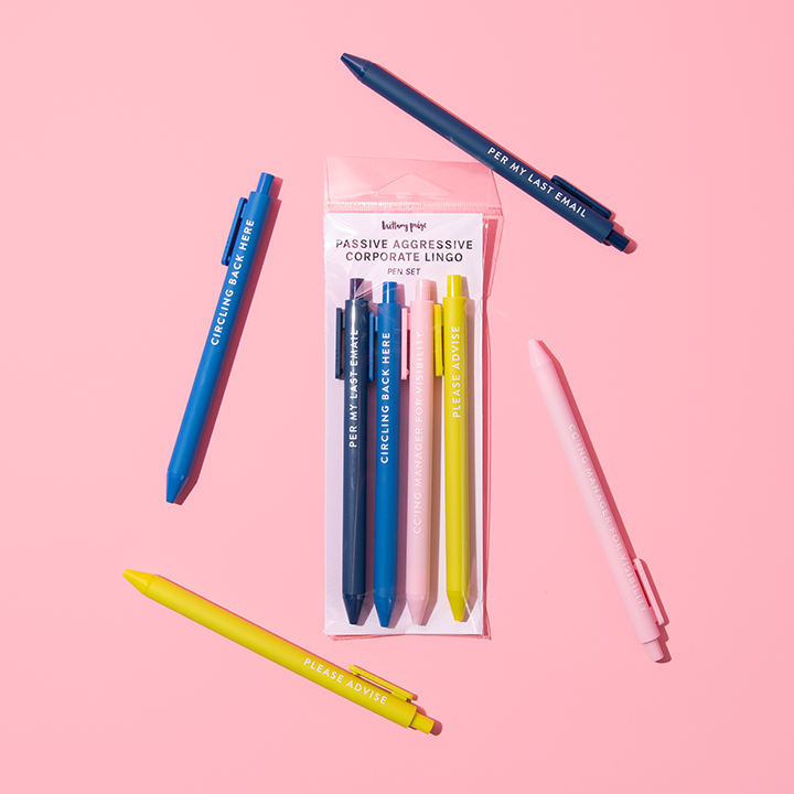 Brittany Paige - Passive Aggressive Corporate Lingo Jotter Pen Set