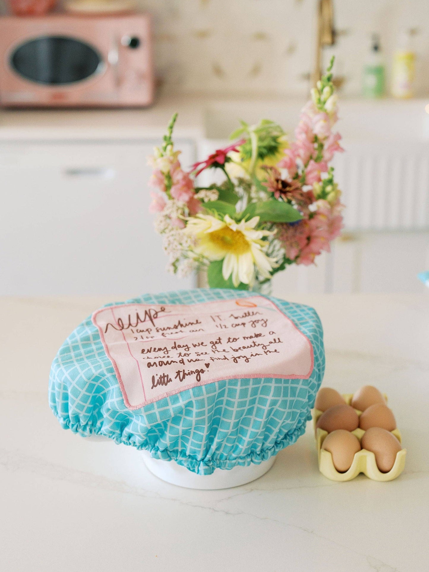 Doe A Deer - Recipe for a Happy Heart 10.5" Bowl Cover | Baking Gift