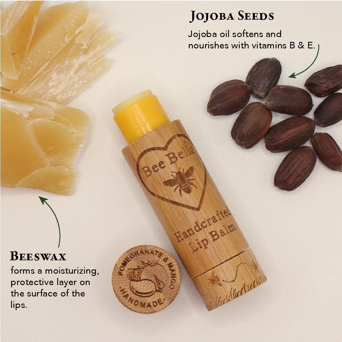 Bee Bella - Pomegranate & Mango Lip Balm