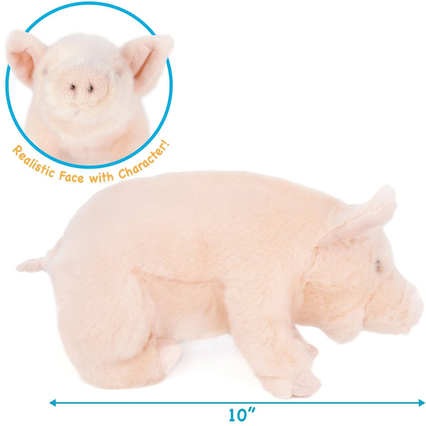 VIAHART Toy Co. - Perla The Pig | 11 Inch Stuffed Animal Plush