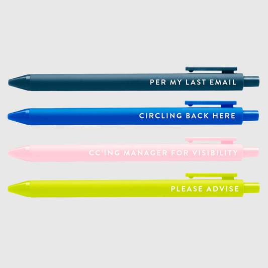 Brittany Paige - Passive Aggressive Corporate Lingo Jotter Pen Set