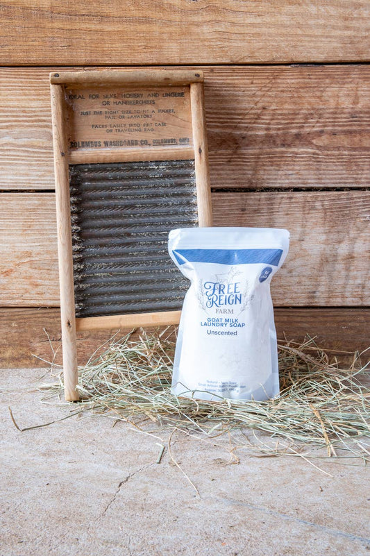 Free Reign Farm - Goat Milk Laundry Soap - New Label: 2.8oz - 4 loads Travel / Sample