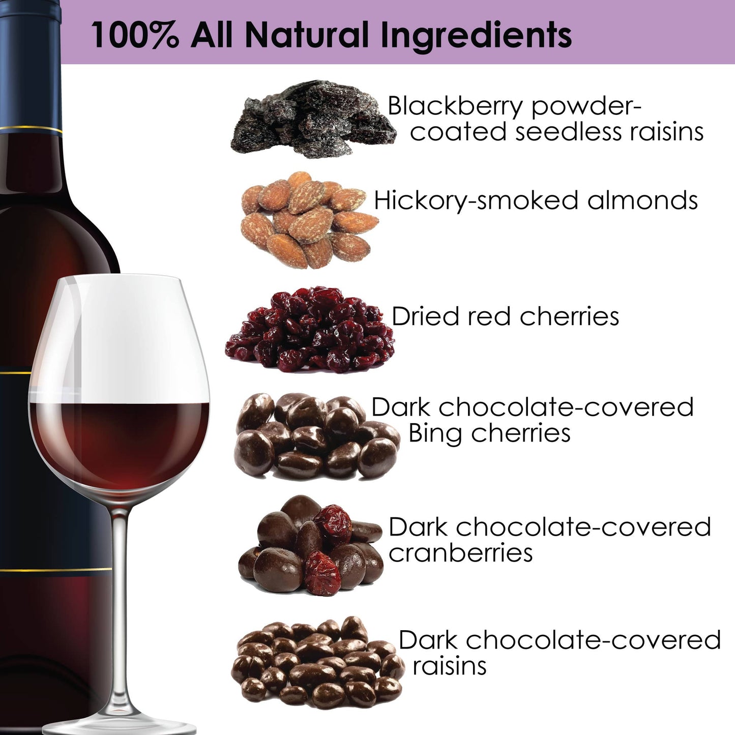 Tipsy Mix - Wine-Paired Trail Mix: Bold Full-Bodied Red Wines