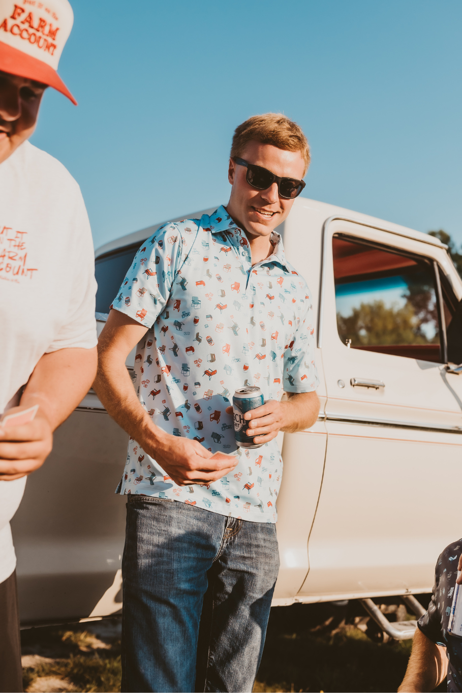 Kelso & Company - Cooler Than You in Light Blue Men's Polo: L