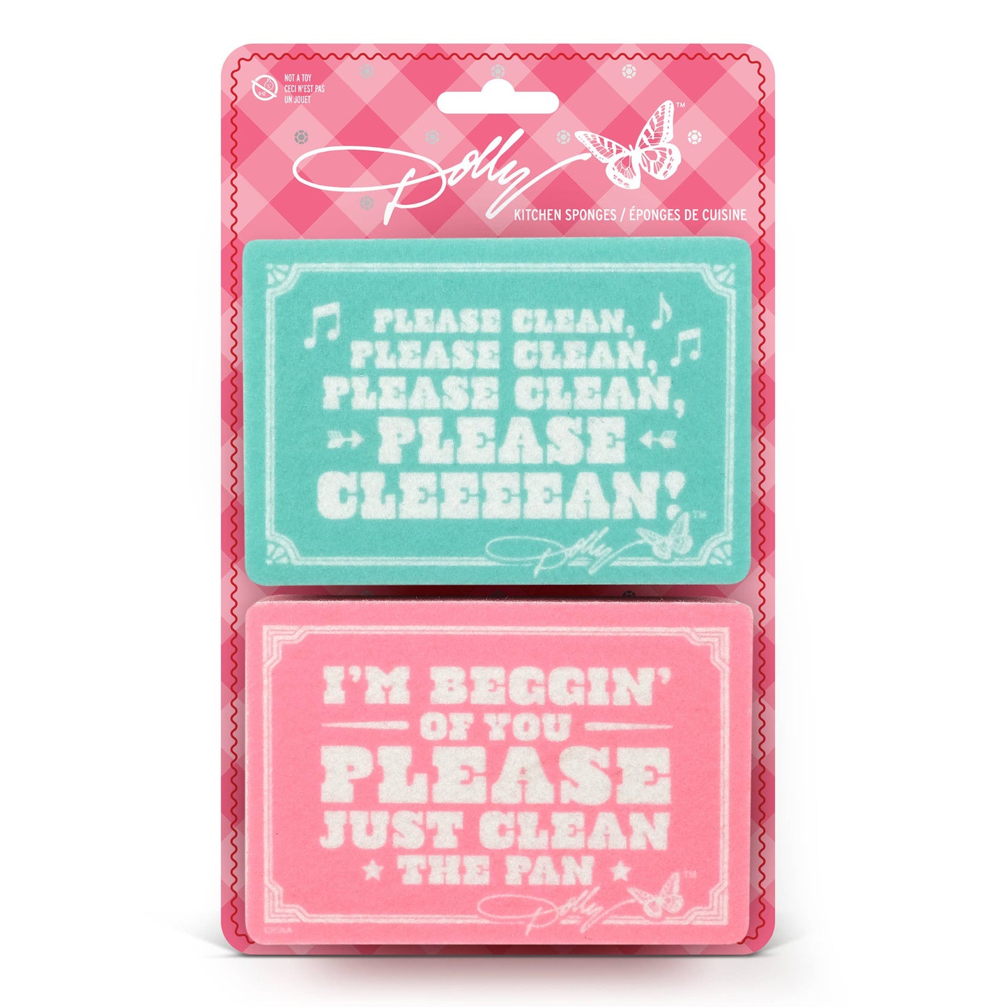 Fred & Friends - Dolly Parton Jolene Kitchen Sponges, Set of 2