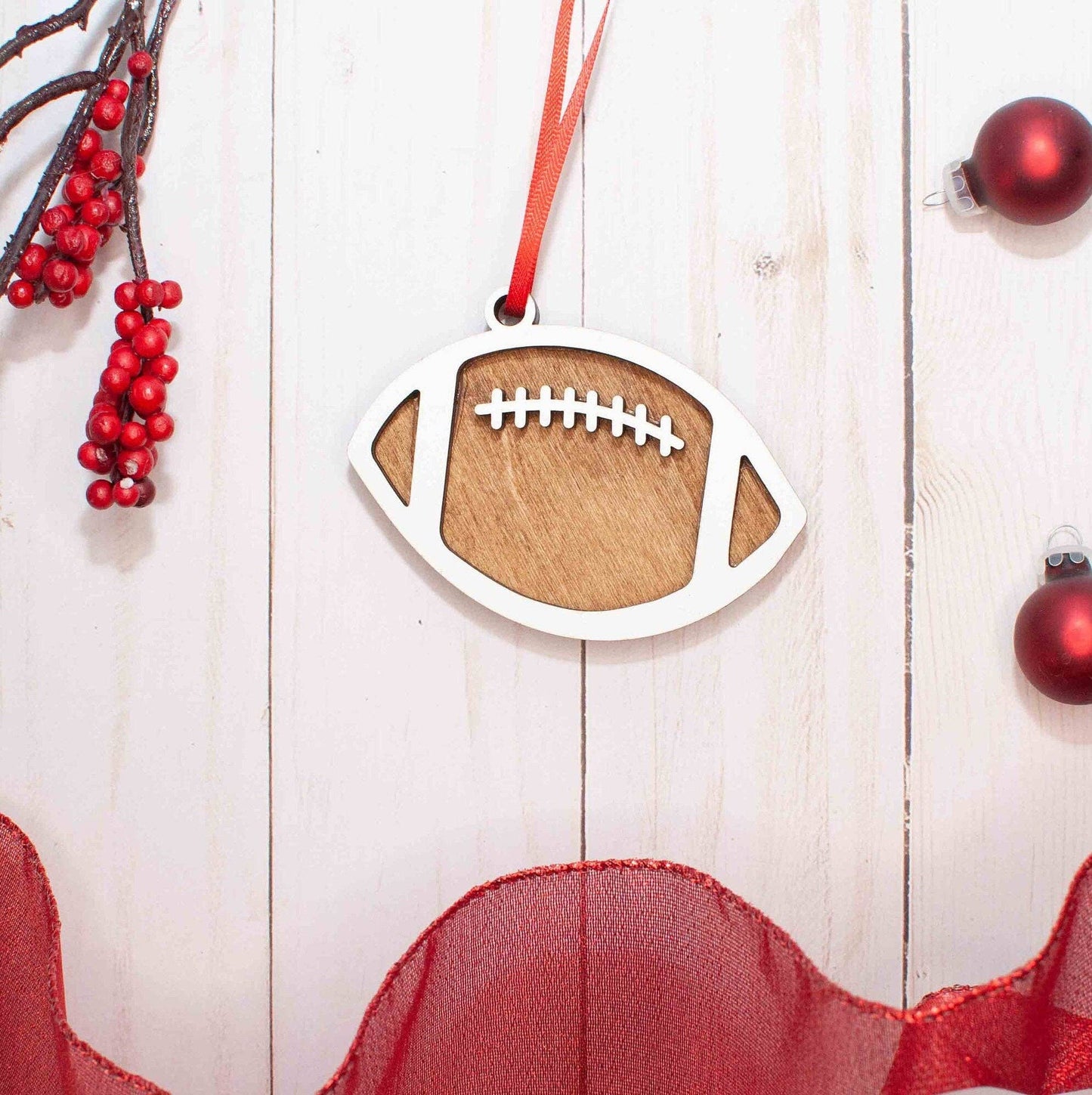 The Little Ornament Shop - Football Christmas Ornament