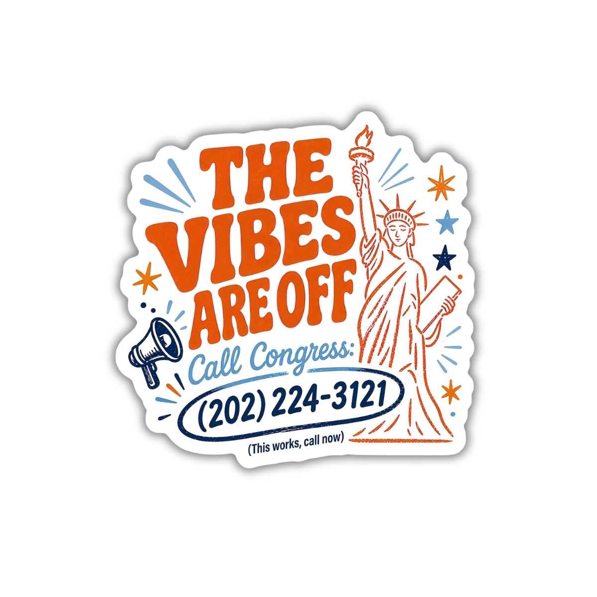 inviting affairs paperie - The Vibes Are Off Call Congress Sticker, Political Decal