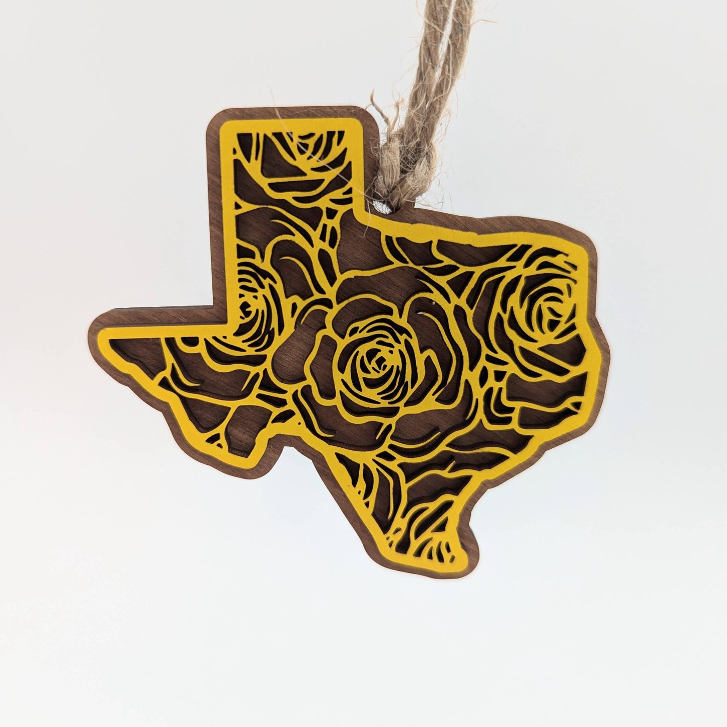 The Little Ornament Shop - Texas Yellow Rose Christmas Ornament
