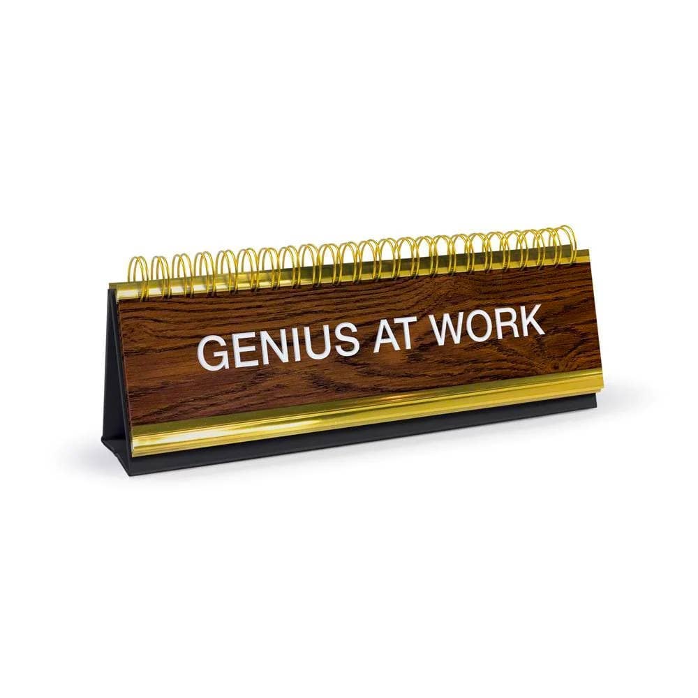 Fred & Friends - Daily Desk Plaque - Desktop Flip Book - 50 Fun Phrases