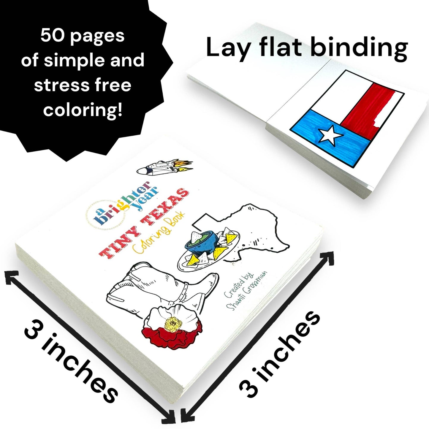 A Brighter Year - Tiny Texas Mini Coloring Book