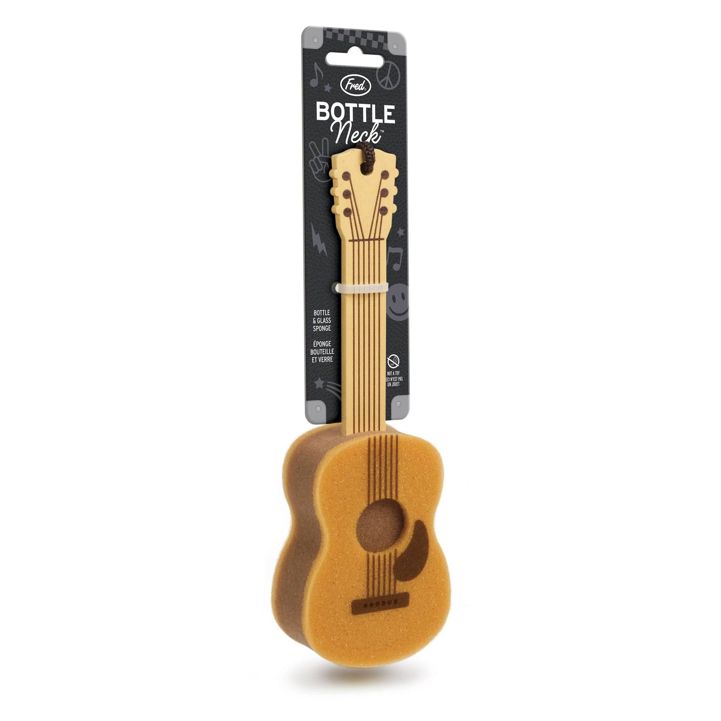 Fred & Friends - Sponges - BOTTLE NECK - Guitar Bottle Brush
