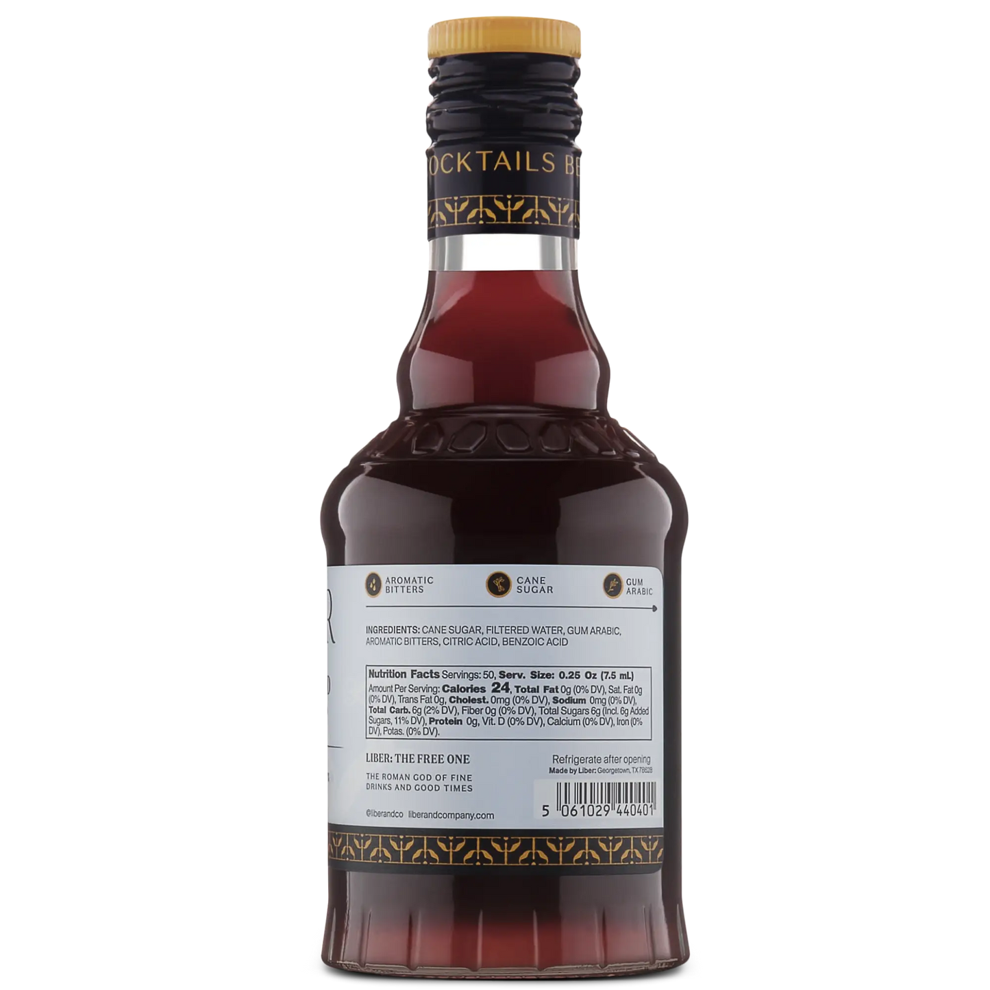 Liber & Co. - Old Fashioned Cocktail Syrup: 375 mL