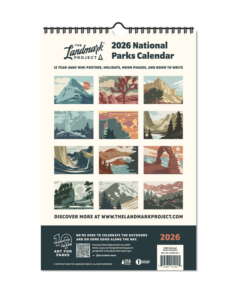 The Landmark Project - 2026 National Parks Calendar