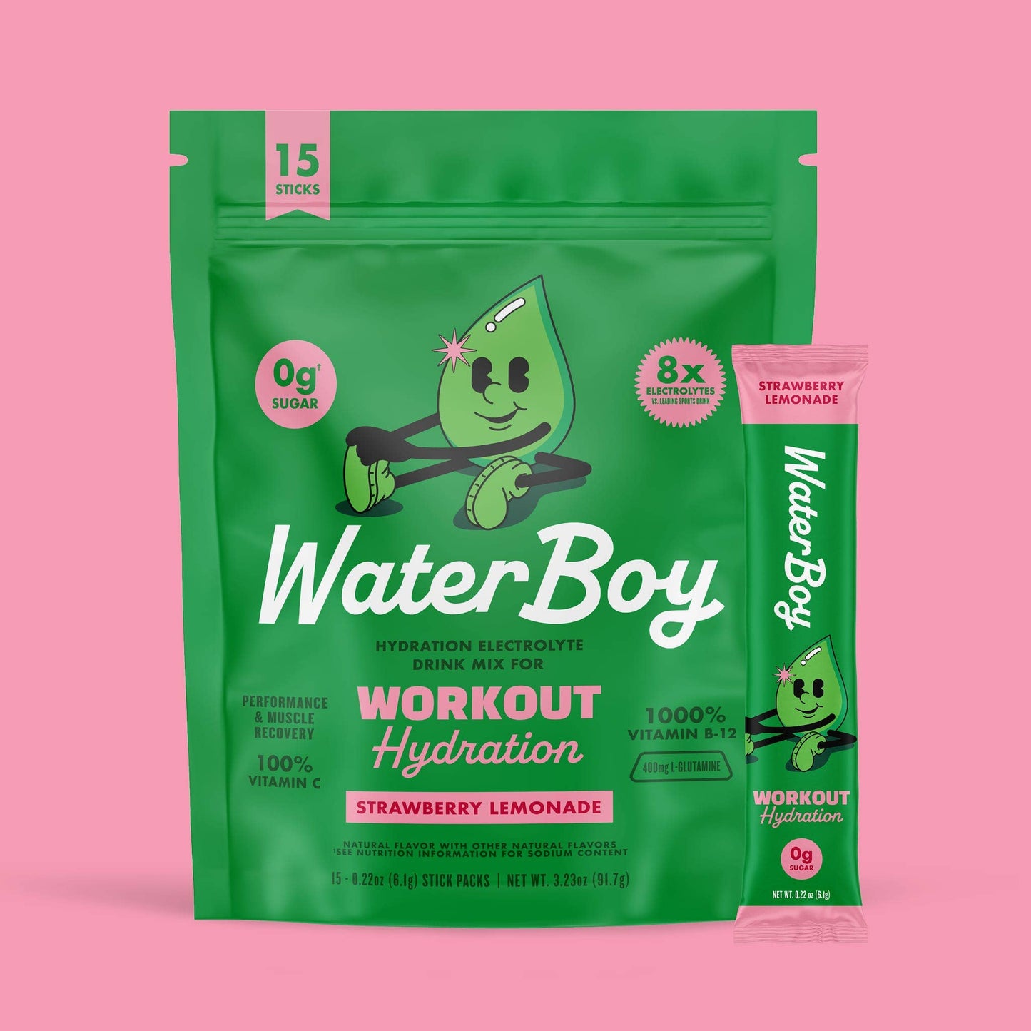 Waterboy - Workout Hydration: Blue raspberry / 15pk