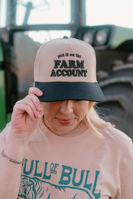 Kelso & Company - Put It On The Farm Account Trucker Hat in Black/Tan