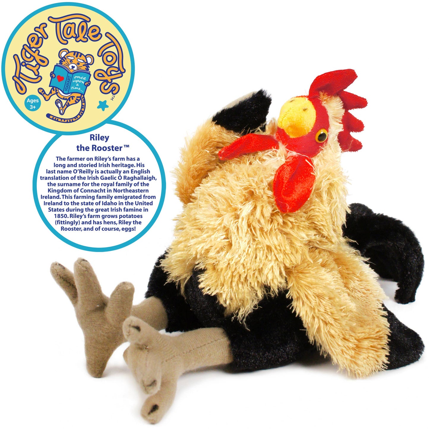 VIAHART Toy Co. - Riley The Rooster | 7 Inch Stuffed Animal Plush