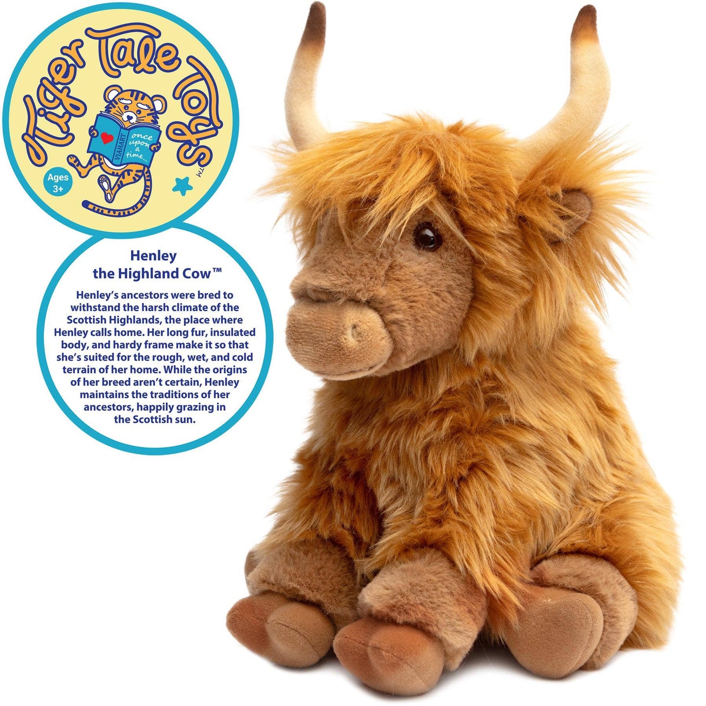 VIAHART Toy Co. - Henley The Highland Cow | 11 Inch Stuffed Animal Plush | By