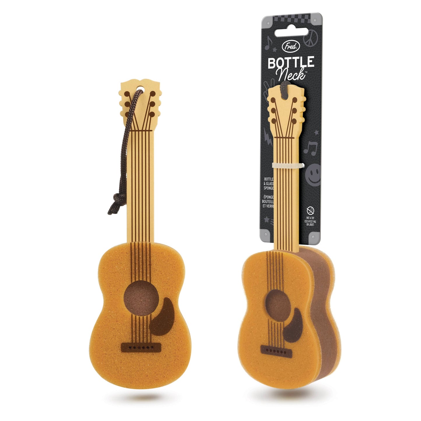 Fred & Friends - Sponges - BOTTLE NECK - Guitar Bottle Brush