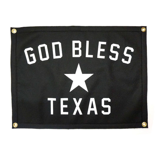 Oxford Pennant - God Bless Texas Camp Flag • Manready Mercantile x Oxford Pennant Original