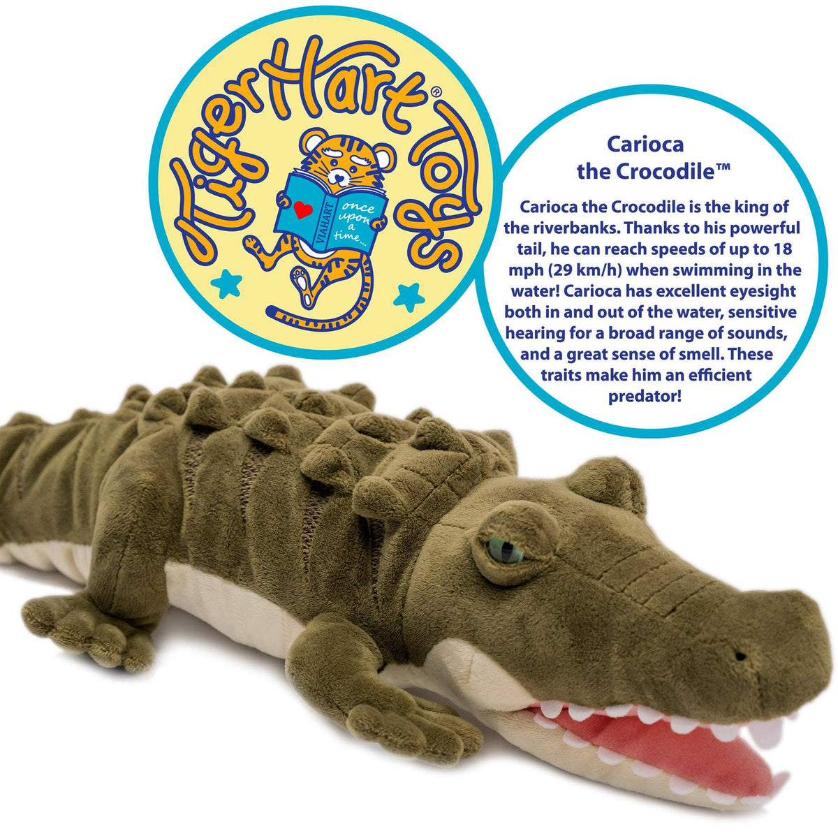 VIAHART Toy Co. - Carioca The Crocodile - 18 Inch Stuffed Animal Plush