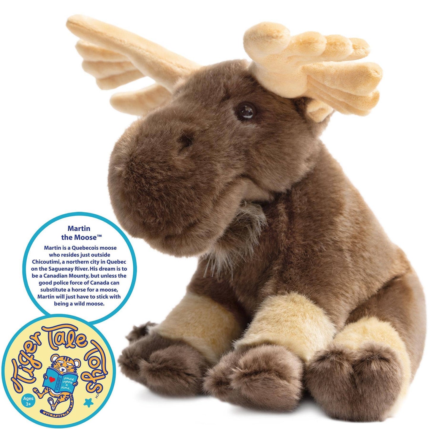 VIAHART Toy Co. - Martin The Moose | 10.5 Inch Stuffed Animal Plush