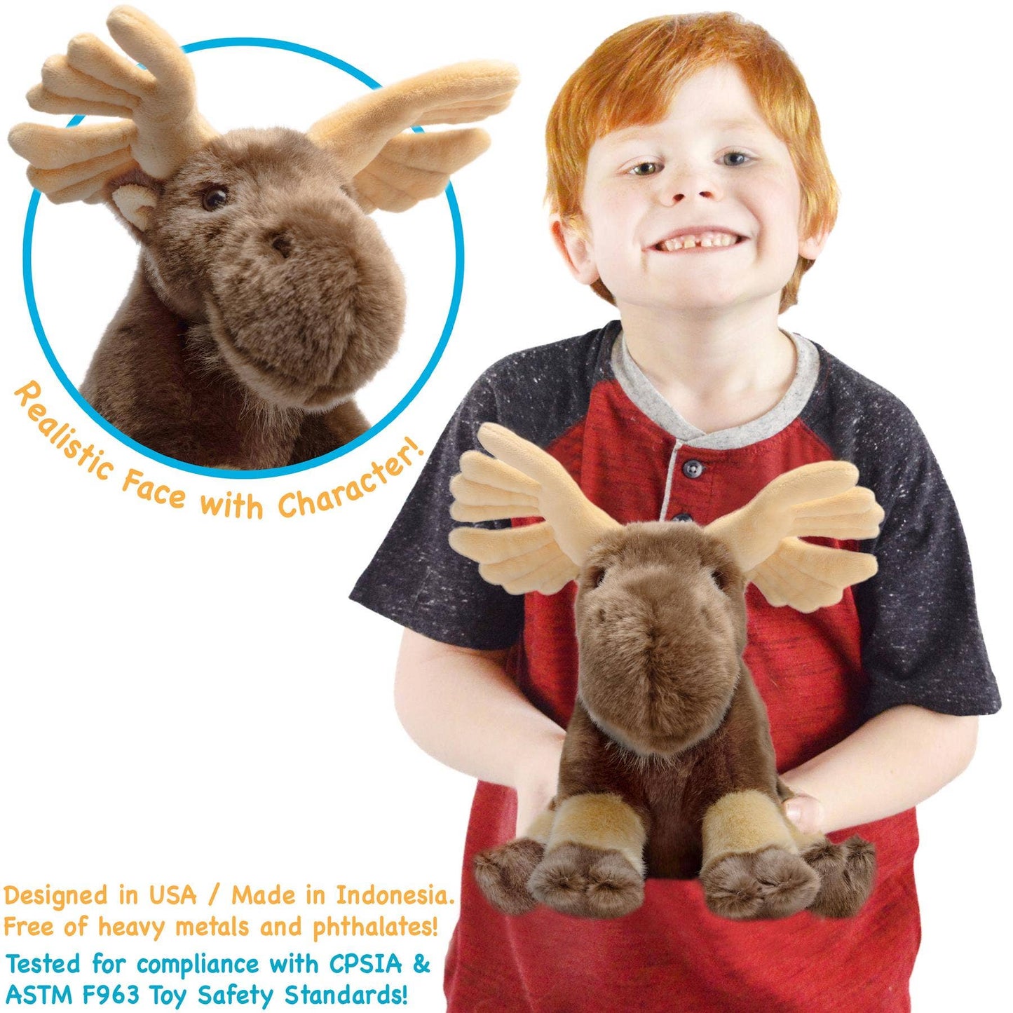 VIAHART Toy Co. - Martin The Moose | 10.5 Inch Stuffed Animal Plush