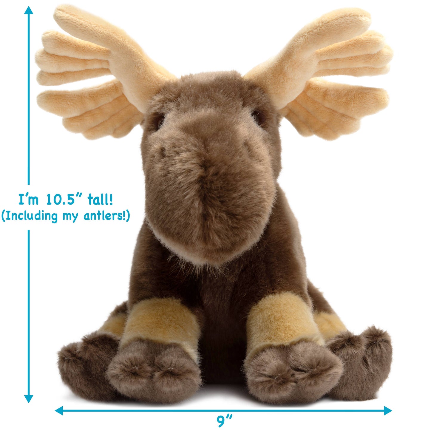 VIAHART Toy Co. - Martin The Moose | 10.5 Inch Stuffed Animal Plush