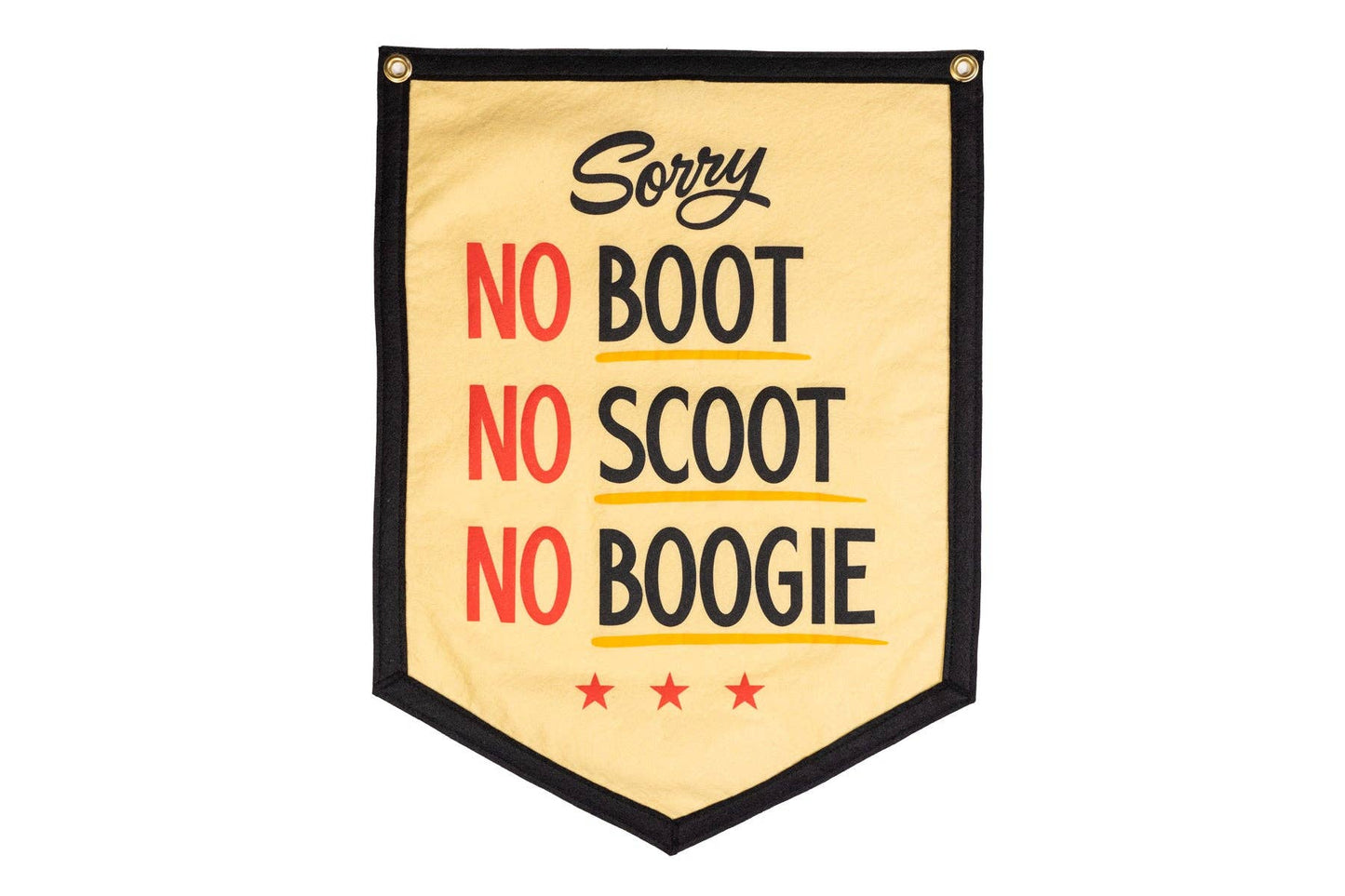 Oxford Pennant - No Boot No Scoot No Boogie Camp Flag • Holy Smokes x Oxford