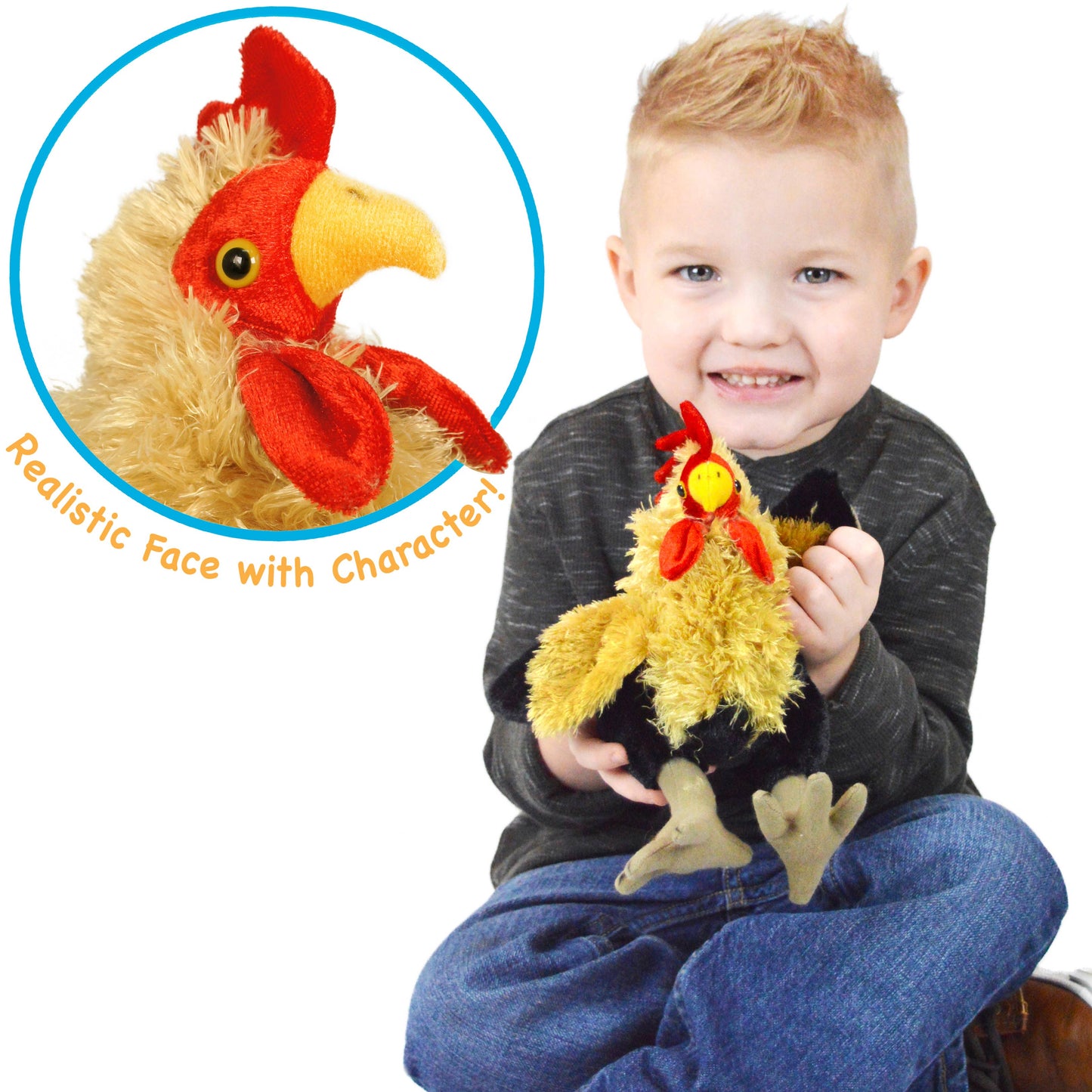 VIAHART Toy Co. - Riley The Rooster | 7 Inch Stuffed Animal Plush