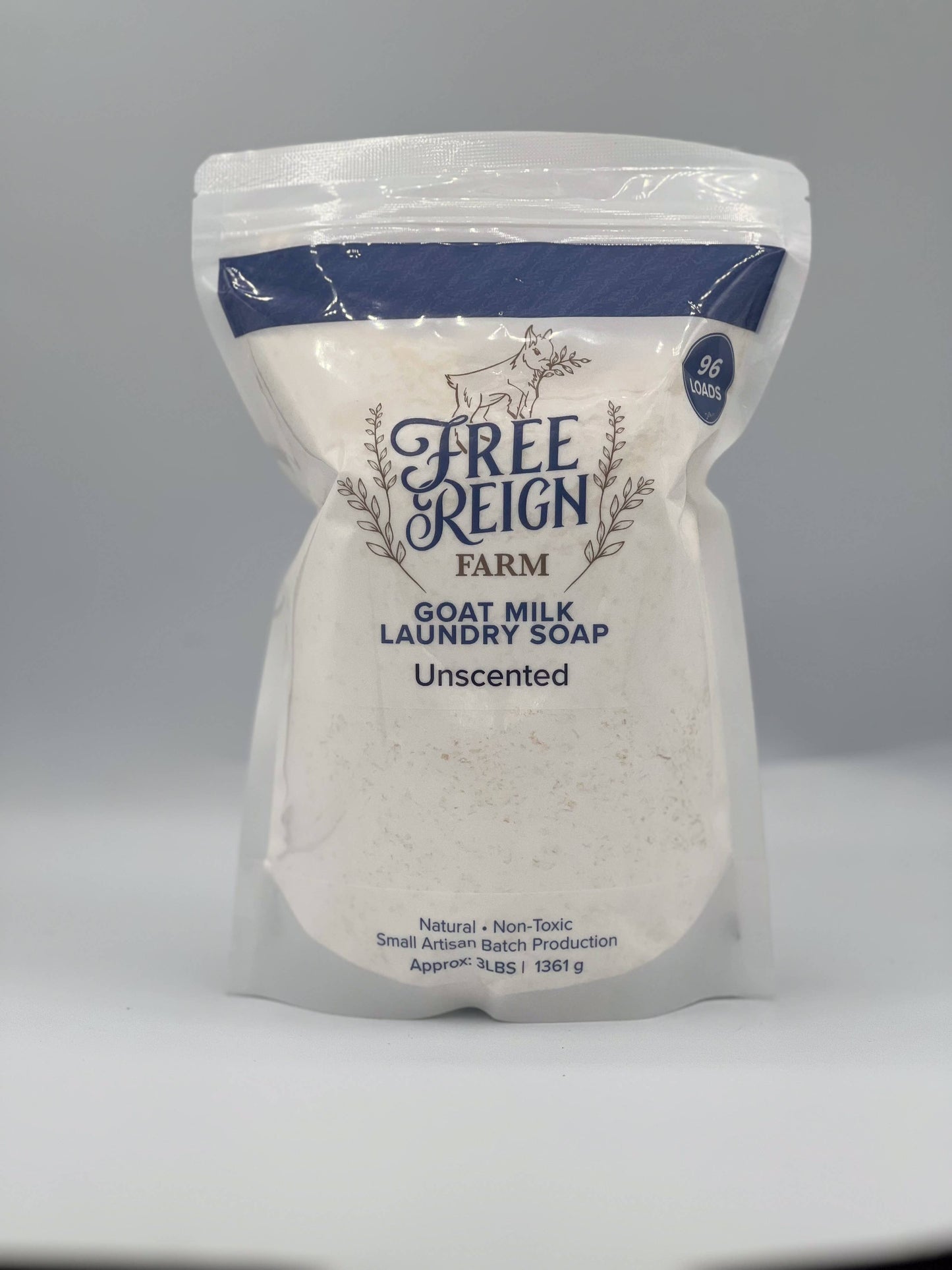 Free Reign Farm - Goat Milk Laundry Soap - New Label: 2.8oz - 4 loads Travel / Sample