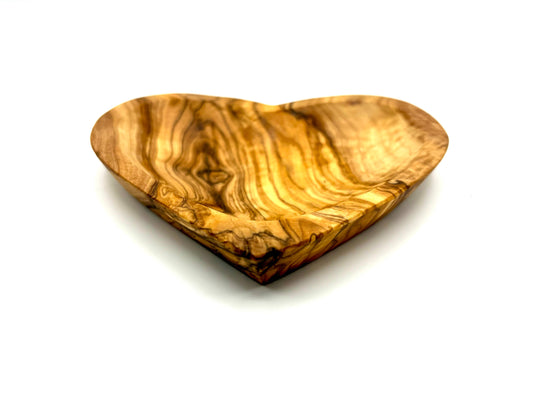 olivenholz-erleben - Heart-shaped bowl and soap set