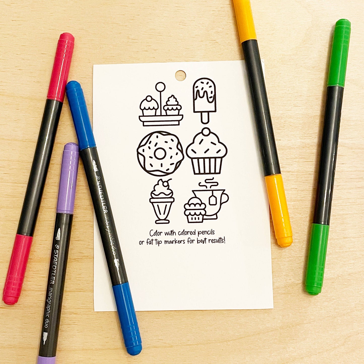 A Brighter Year - Sweets Eats - Color Your Own Stickers