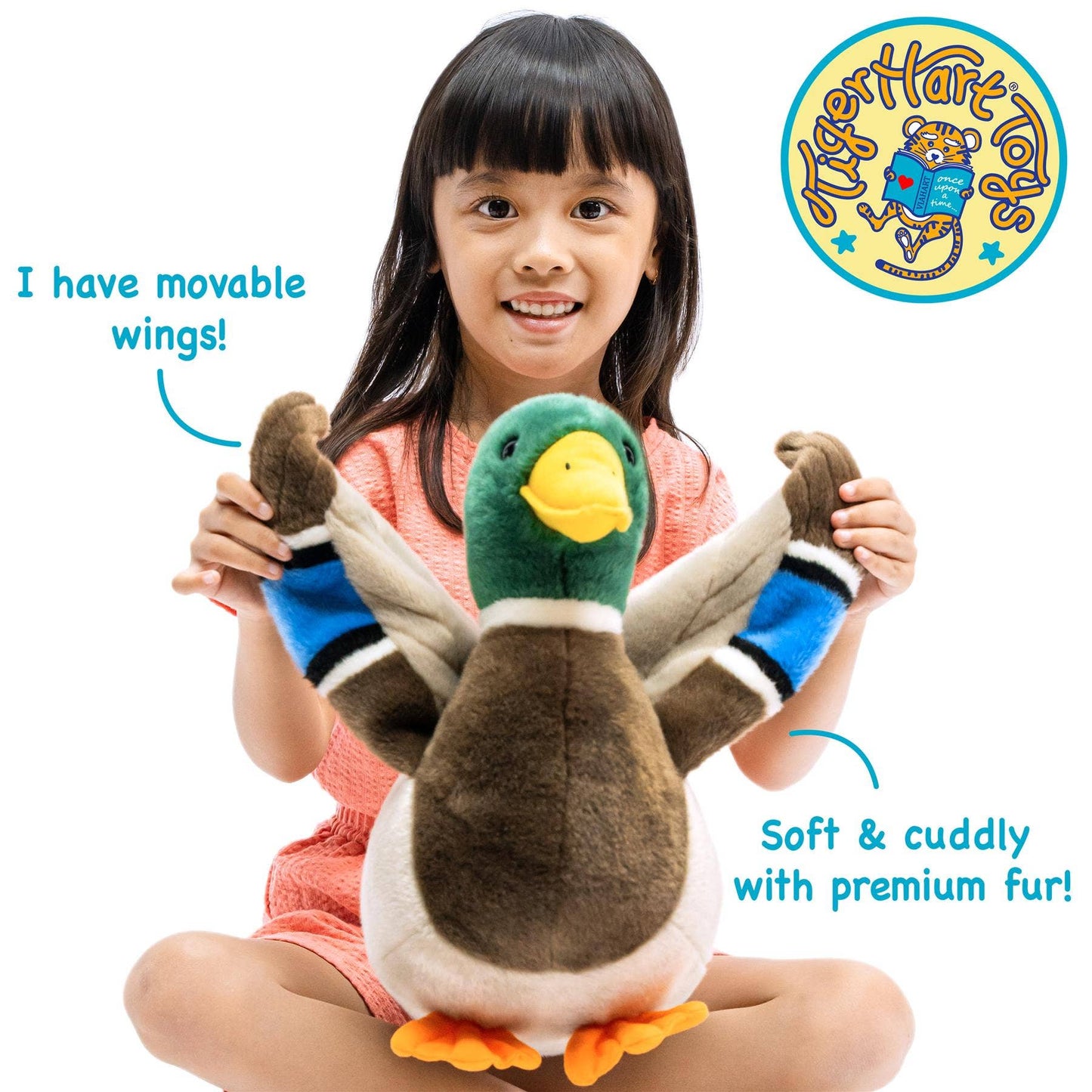 VIAHART Toy Co. - Dakota The Duck - 15 Inch Stuffed Animal Plush