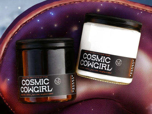 Seventh House Candle - COSMIC COWGIRL - Saffron, Cedar & Amberwood Candle