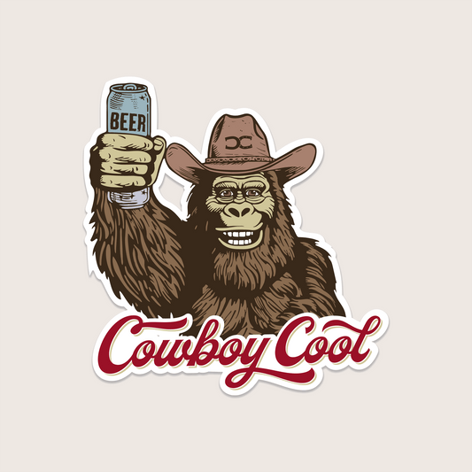 Cowboy Cool - Bigfoot Sticker