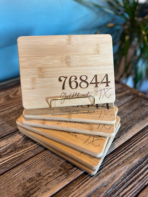 Sweet tea and Grace - Personalized Cutting Board - Zip Code