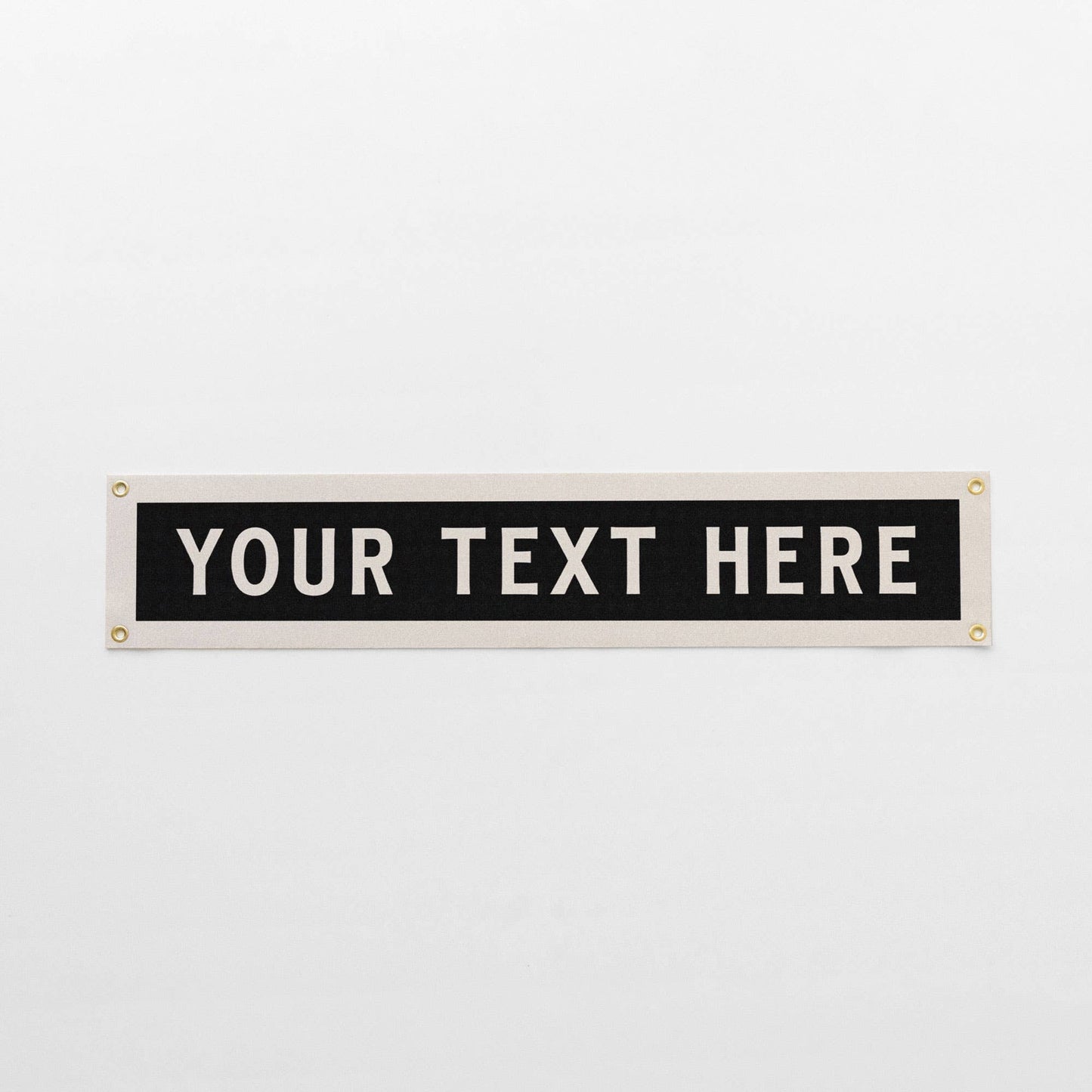 Benoit's Design Co. - Custom 8x40" Name Felt Banner: Black & Cream